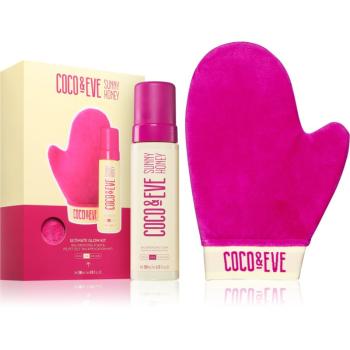 Coco & Eve Sunny Honey Ultimate Glow Kit samoopaľovacia pena s aplikačnou rukavicou Dark (new pack) 200 ml