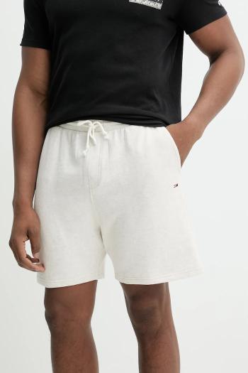 Bavlnené šortky Tommy Jeans pánske, béžová farba, DM0DM21369