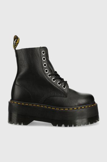 Kožené workery Dr. Martens 1460 Pascal Max DM26925001.1460.Pascal-Black.Pisa, dámske, čierna farba, na platforme