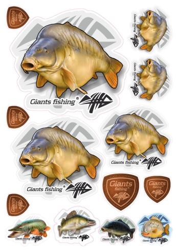 Giants Fishing Mix nálepek Kapr lysec 14ks,Giants Fishing Mix nálepek Kapr lysec 14ks