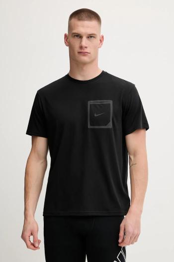 Plavecké tričko Nike čierna farba, NESSF506