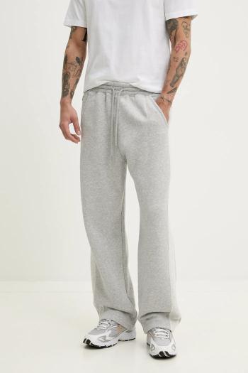Tepláky Hollister Co. pánske, šedá farba, melanžové, KI334-5013