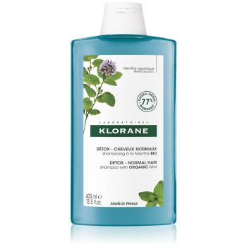 Klorane Organic Mint Tisztító méregtelenítő sampon normál hajra 400 ml