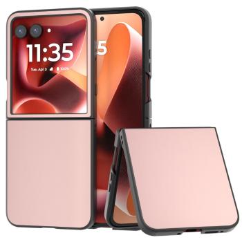LEATHER Ochranný kryt pre Motorola Razr 60 Ultra ružový
