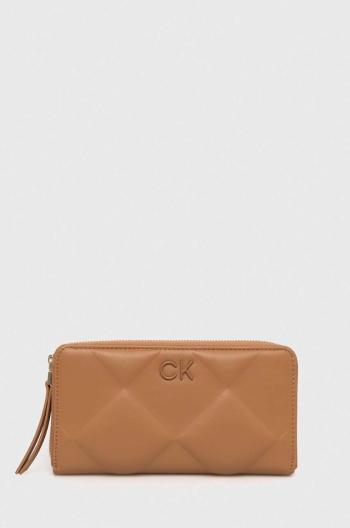 Peňaženka Calvin Klein dámska, béžová farba, K60K610774