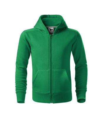 MALFINI Detská mikina Trendy Zipper - Stredne zelená | 158 cm (12 rokov)