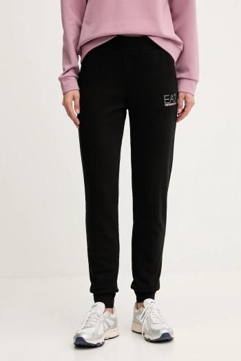 Tepláky EA7 Emporio Armani čierna farba, s potlačou, AF15831.7W000538