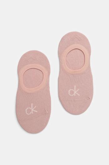 Ponožky Calvin Klein 2-pak dámske, ružová farba, 701228801
