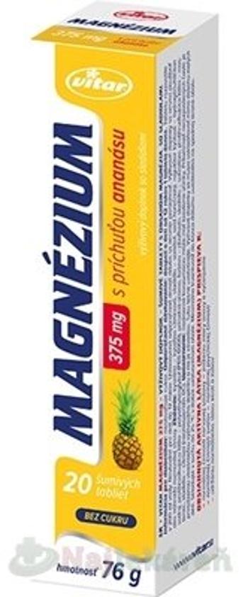 VITAR MAGNÉZIUM 375 mg s príchuťou ananásu  20 ks