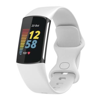 SILICONE Vymeniteľný remienok pre Fitbit Charge 6 / Charge 5 biely