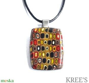 Klimt inspiráció - ékszergyurma nyaklánc
