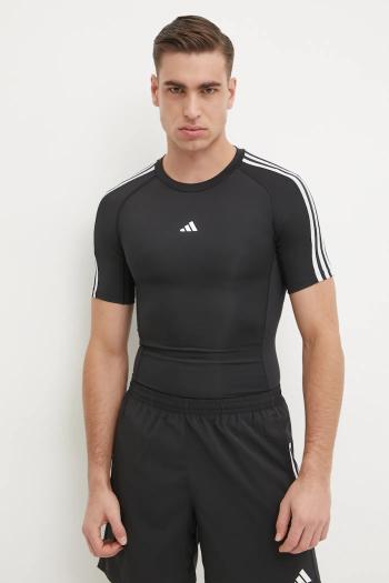 Tréningové tričko adidas Performance Techfit čierna farba, s potlačou, IN5588