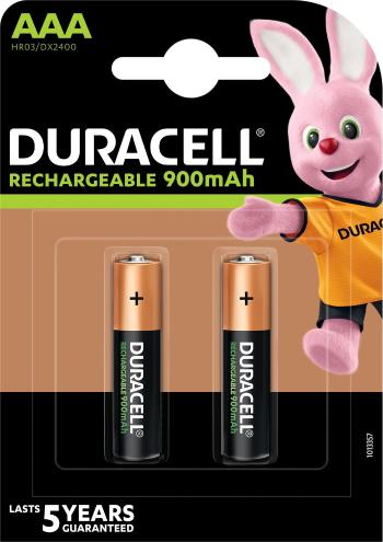 Tölthető elem Duracell AAA StayCharged - 900 mAh 2 db