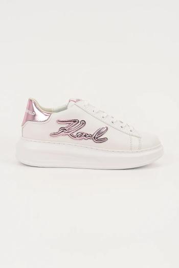 Kožené tenisky Karl Lagerfeld KAPRI biela farba, KL62511A