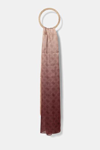 Šál Guess CRESIDIA dámske, béžová farba, vzorovaný, AW5308 POL03