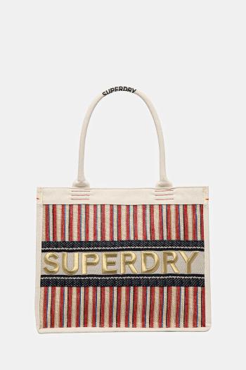 Kabelka Superdry béžová farba, W9110411A-F1X