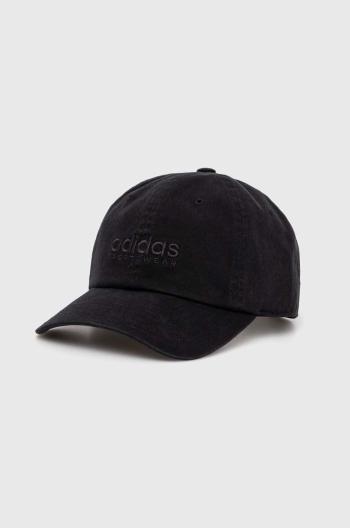 Bavlnená šiltovka adidas čierna farba, jednofarebná, IT4641