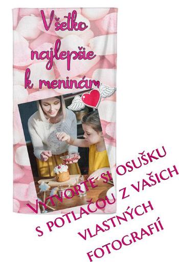 Osuška 70x140cm s neobmedzeným počtom fotografií, textov, farieb pre dcéru