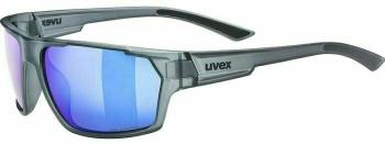 UVEX Sportstyle 233 Polarized Smoke Mat/Litemirror Blue Cyklistické okuliare