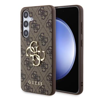 GUESS 4G METAL Kryt pre Samsung Galaxy S24 5G hnedý