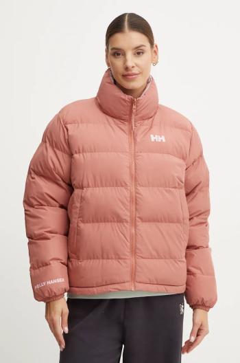 Obojstranná bunda Helly Hansen dámska, ružová farba, zimná, oversize