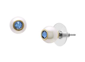 Fossil Slušivé náušnice s modrými kryštálmi Bright Baubles JA7253710