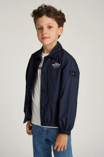 Detská bunda bomber Tommy Hilfiger tmavomodrá farba, KB0KB09364