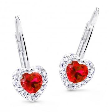 Cutie Jewellery Nežné náušnice s trblietavými zirkónmi Z8015-55-X-2 červená