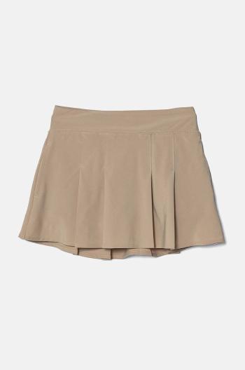 Dievčenská sukňa Abercrombie & Fitch béžová farba, mini, áčkový strih, KI243-4056