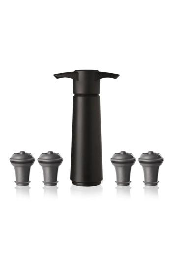 Vákuové čerpadlo a uzáver Vacu Vin Wine Saver 8,5 x 22,3 x 4,9 cm 5-pak čierna farba