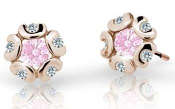 Cutie Jewellery Detské náušnice z ružového zlata C2178-30-X-4 ružová