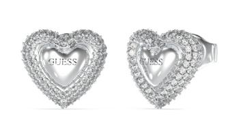 Guess Nádherné oceľové náušnice Srdiečka Beloved JUBE05020JWRHT/U