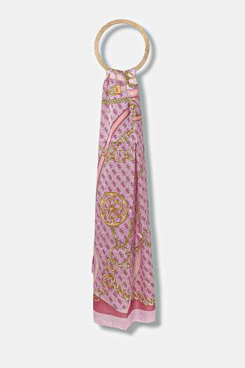 Šál Guess MERIDIAN ružová farba, vzorovaný, AW5339 POL03
