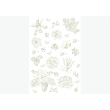 Samolepiaca dekoracia Old Graphics Florals, 42,5 x 65 cm