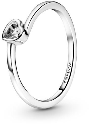 Pandora Romantický strieborný prsteň so srdiečkom People 199267C02 50 mm