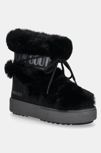 Snehule Moon Boot MB LTRACK FAUX FUR WP čierna farba, 80D2450130 N001