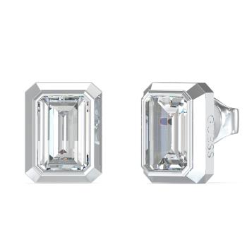 Guess Hranaté oceľové náušnice 4G Light JUBE05250JWRHT/U