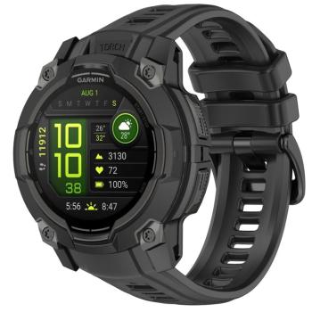 SILICONE Vymeniteľný remienok pre Garmin Instinct 3 45mm čierny