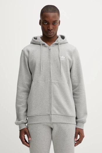 Mikina adidas Originals Essentials šedá farba, s kapucňou, melanžová, JY6167