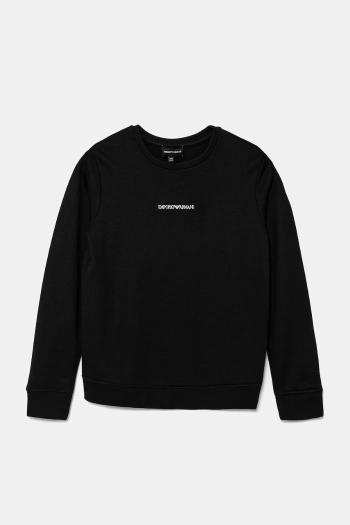 Detská mikina Emporio Armani čierna farba, jednofarebná, EB000302 AF14681
