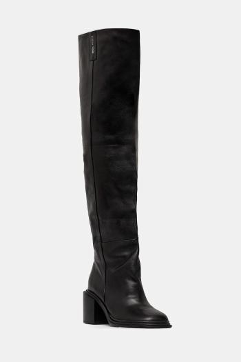 Kožené čižmy Naked Wolfe Nature čierna farba, na podpätku, Nature Nappa Prince Leather Black