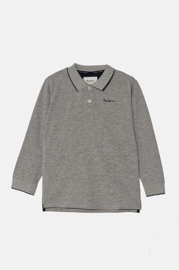 Detské tričko s dlhým rukávom Pepe Jeans NEW THOR LS šedá farba, s potlačou, PB540968