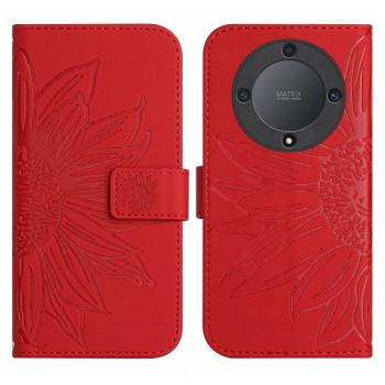 ART SUNFLOWER Peňaženkové puzdro s remienkom Honor Magic5 Lite červené