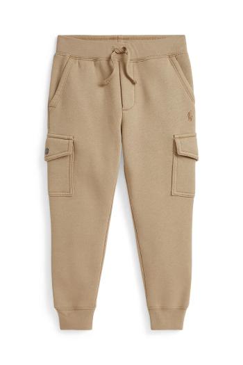 Detské tepláky Polo Ralph Lauren béžová farba, jednofarebné, 322892354017