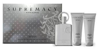 Afnan Supremacy Silver - EDP 100 ml + sprchový gel 100 ml + balzám po holení 100 ml