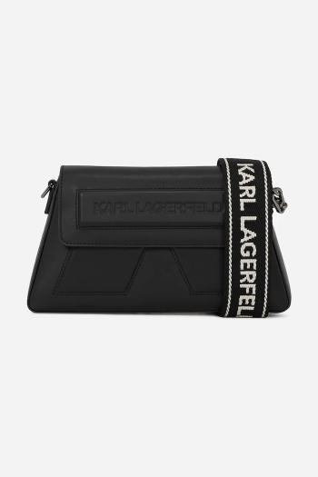 Kožená kabelka Karl Lagerfeld čierna farba, A2W30198