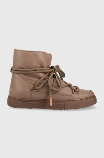 Kožené snehule Inuikii FULL LEATHER hnedá farba, 75202-087