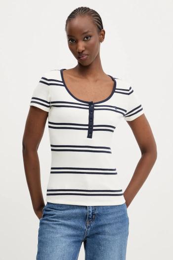 Tričko Abercrombie & Fitch dámske, biela farba, KI139-5271