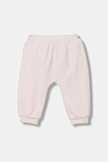 Detské tepláky United Colors of Benetton ružová farba, jednofarebné, 3MDSAF02C