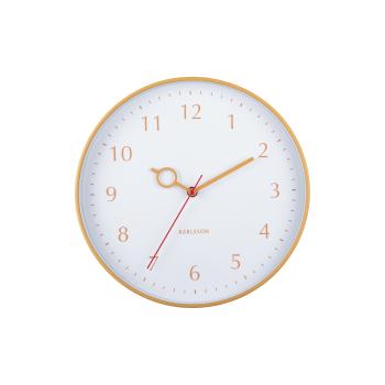 Karlsson 5992YE designové nástenné hodiny žltá, pr. 30 cm